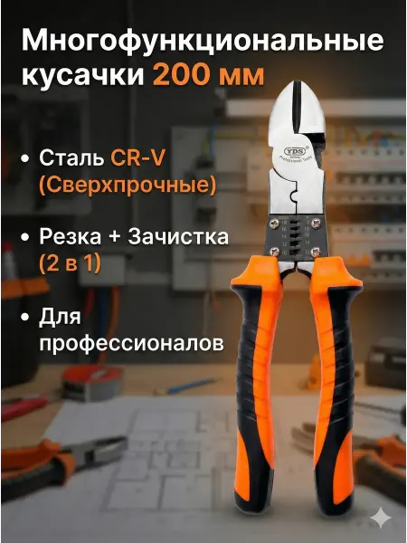 Глобус N1 Стриппер-кусачки 200мм зачистка и резка, сталь Cr-V