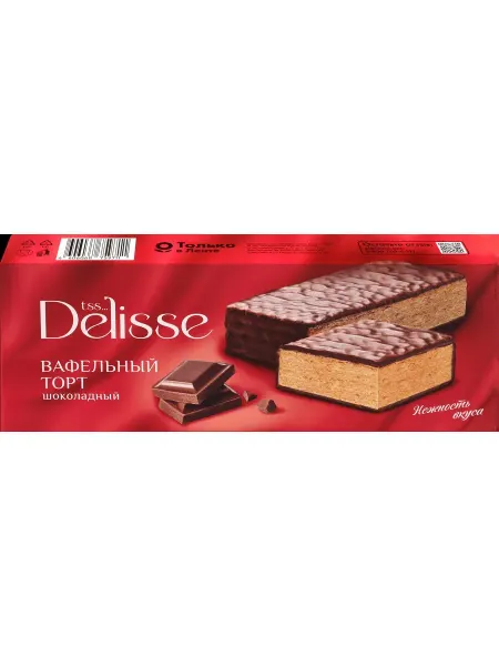 Торт вафельный DELISSE Шоколадный, 200г
