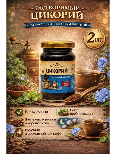 SEVE Цикорий жидкий без добавок, 2 шт. по 200 г