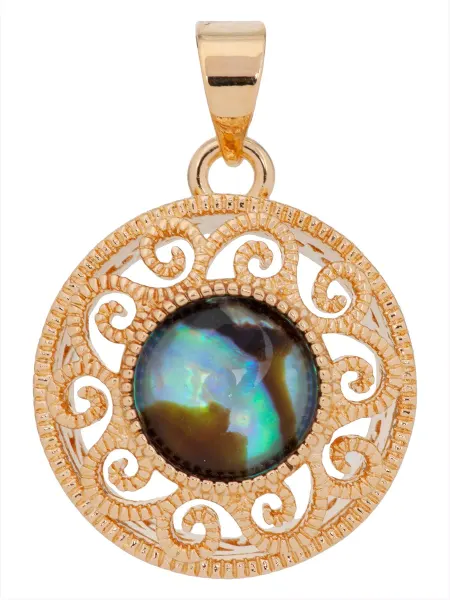 Lotus jewelry Кулон с раковиной морского ушка "Восточное солнце"