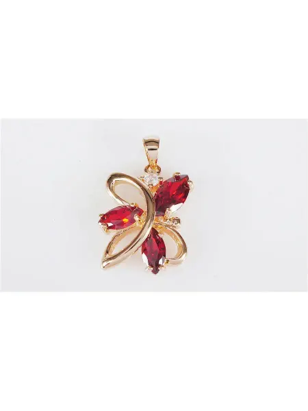 Lotus jewelry Кулон с гранатом "Загадочный цветок"