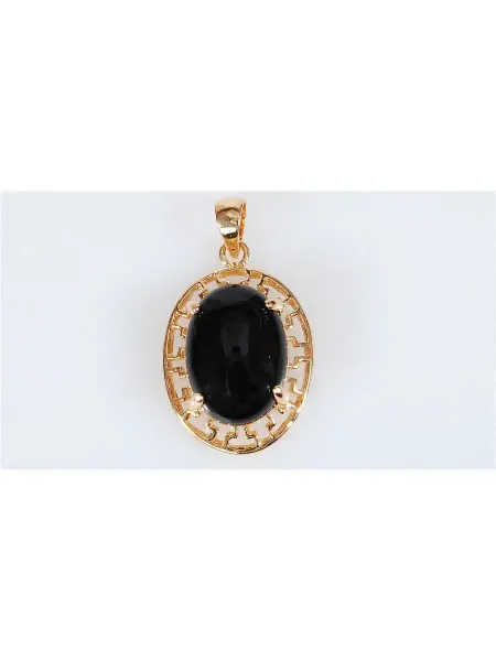 Lotus jewelry Кулон с черным ониксом "Греческий"