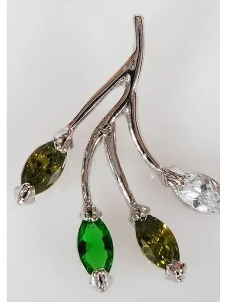Lotus jewelry Кулон (RH) с перидотом "Листья"
