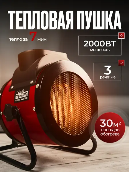 Тепловая пушка электрическая для дома 2000 ват