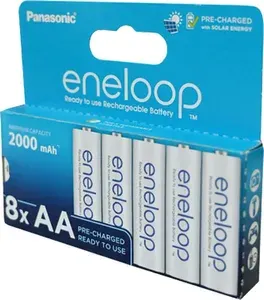 Аккумуляторные батарейки 8шт. АА/пальчиковые, 2000мАч - Panasonic eneloop BK-3MCDE/8HH