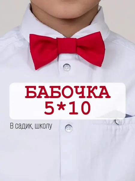 КАРНАВАЛОФФ Галстук-бабочка темно-красный детский