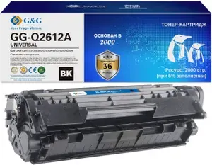 Картридж для принтера лазерный G&G GG-Q2612A GG-Q2612A UNIVERSAL черный (2000стр.)