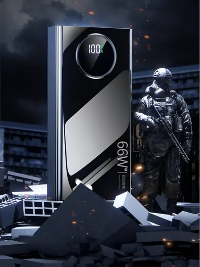 Внешний аккумулятор, 20000 mA/h, 66w, быстрая зарядка, очень удобный Power bank