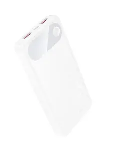 Повербанк 20000mAh с быстрой зарядкой Hoco J154 портативный внешний аккумулятор белый