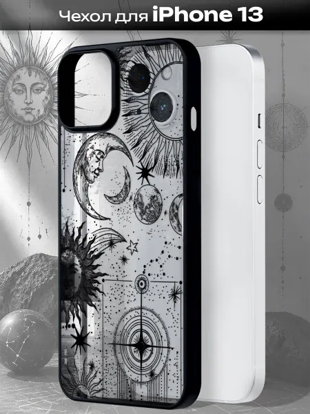 Мобимания Чехол iPhone 13 принт астрология прозрачный