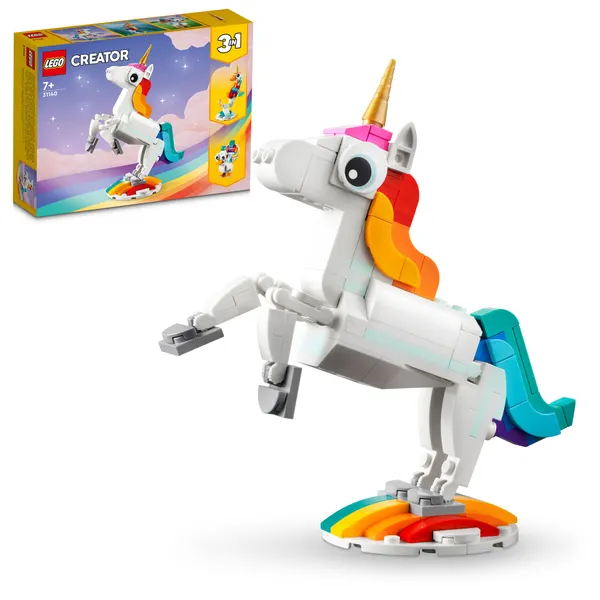 Конструктор LEGO Creator 31140 Волшебный единорог, белый, 145 дет.