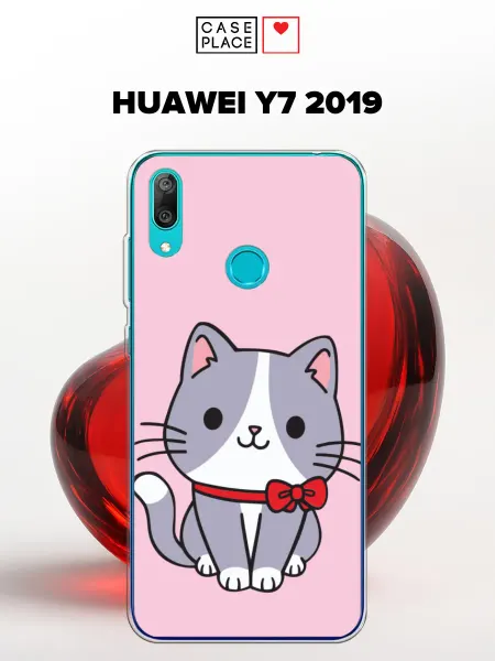 Huawei Чехол на Y7 2019 с котиками