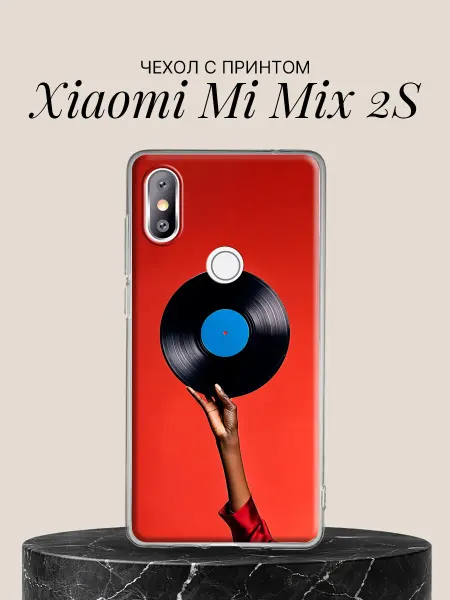 Xiaomi Чехол на Mi Mix 2S Виниловая пластинка на красном