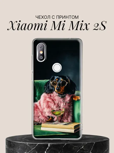 Xiaomi Чехол на Mi Mix 2S Гламурная собачка в очках