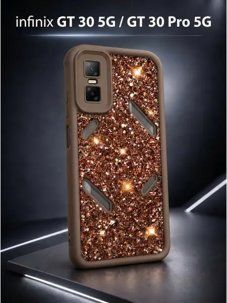 ЧЕХОЛБЕРИ Чехол на Infinix GT 30 5G, GT 30 Pro 5G защитный с блёстками