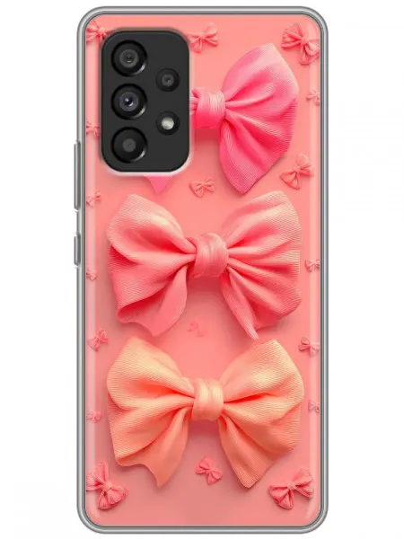 360skin Чехол на Samsung Galaxy A53 5G розовые бантики для девочки