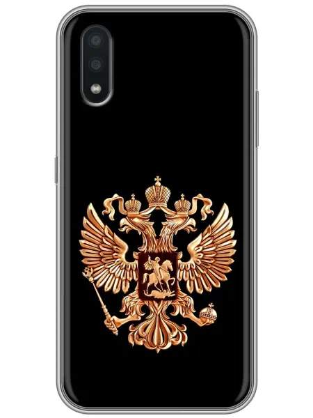 360skin Чехол на Samsung Galaxy M01, A01 Флаг Герб России (мужской)
