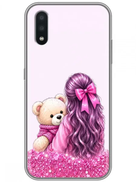 360skin Чехол на Samsung Galaxy M01, A01 Девочка с мишкой
