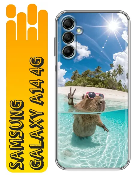 360skin Чехол на Samsung Galaxy A14 Капибара прикол