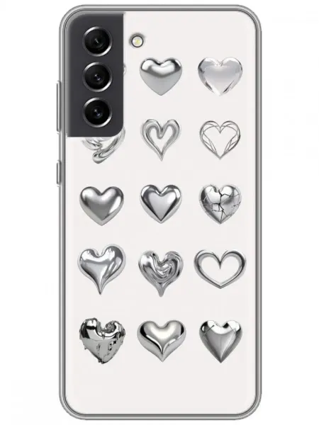 360skin Чехол на Samsung Galaxy S21 FE Y2K сердечки