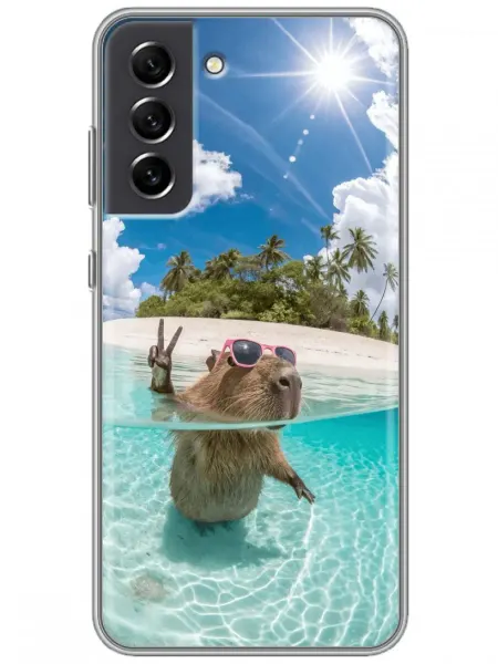 360skin Чехол на Samsung Galaxy S21 FE Капибара прикол