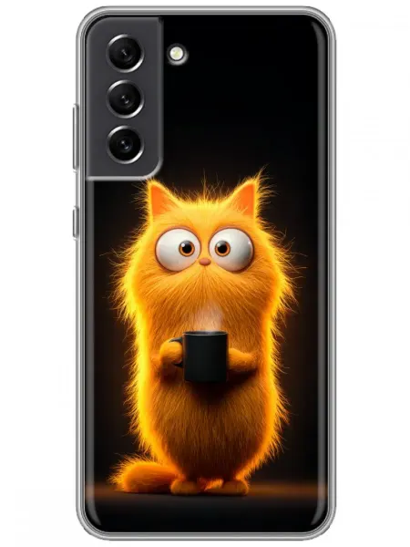 360skin Чехол на Samsung Galaxy S21 FE смешной котик
