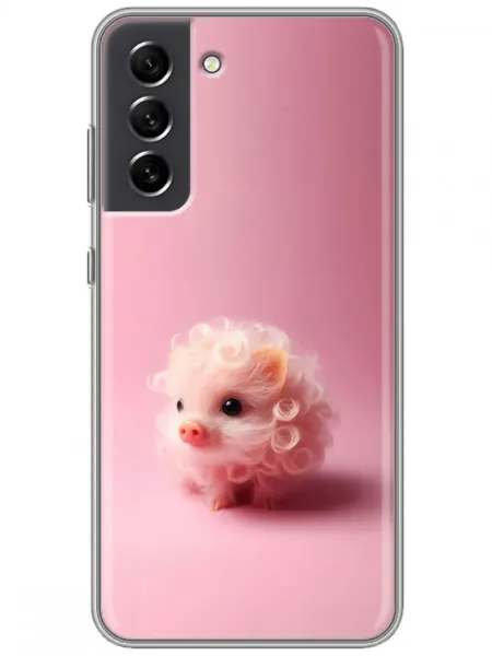 360skin Чехол на Samsung Galaxy S21 FE свинка розовая