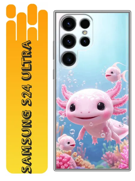 360skin Чехол на Samsung Galaxy S24 Ultra Аксолотль для девочки