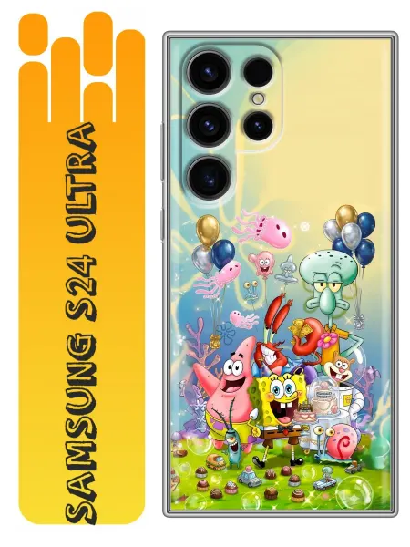 360skin Чехол на Samsung Galaxy S24 Ultra Спанч Боб для мальчика