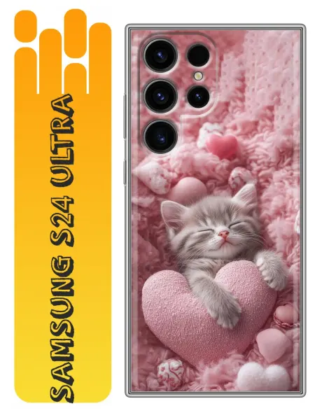 360skin Чехол на Samsung Galaxy S24 Ultra Котенок для девочки