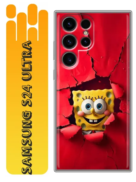 360skin Чехол на Samsung Galaxy S24 Ultra Спанчбоб детский