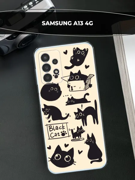 Samsung Чехол на Galaxy A13 4G с котиками
