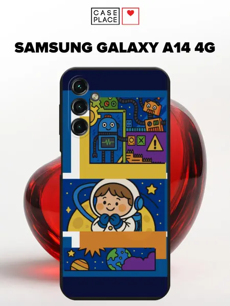 Samsung Матовый чехол на A14 4G космос