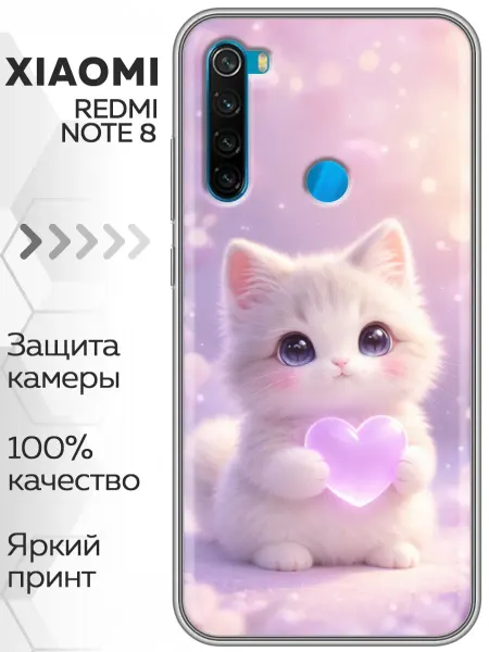 Marketclub Чехол на Xiaomi RedMi Note 8 котик женский