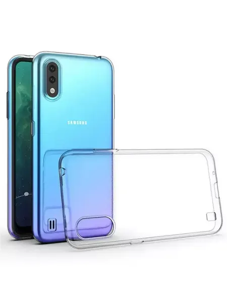 AKS Sale Чехол на Samsung Galaxy A01 прозрачный cиликоновый бампер