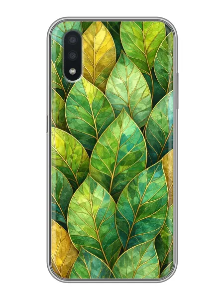 ChesnoCase Чехол на Samsung Galaxy M01, A01 женский с листьями
