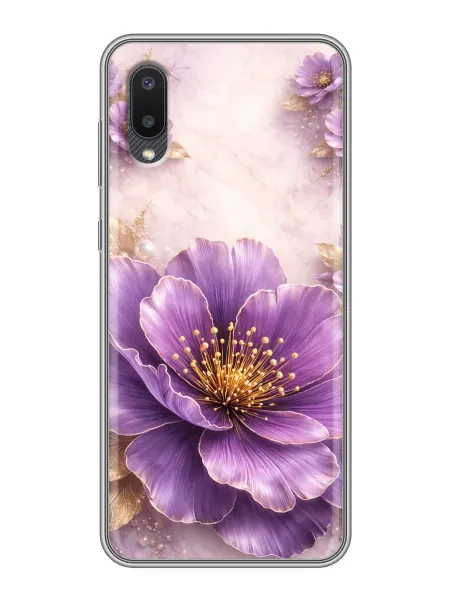 ChesnoCase Чехол на Samsung Galaxy A02 женский с цветами