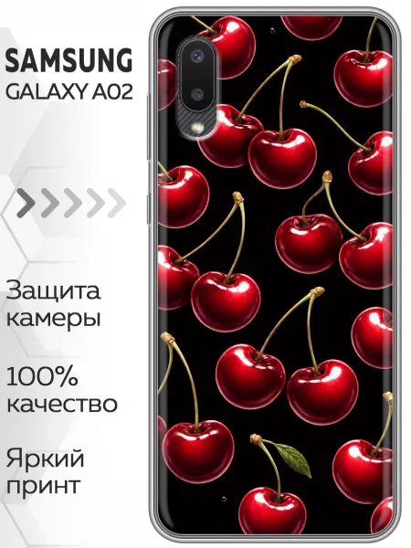 Marketclub Чехол на Samsung Galaxy A02 вишенки для девочки