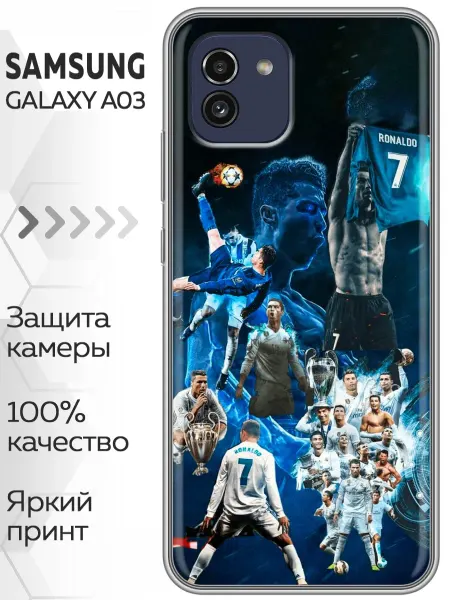 Marketclub Чехол на Samsung Galaxy A03 Реал Мадрид Роналдо