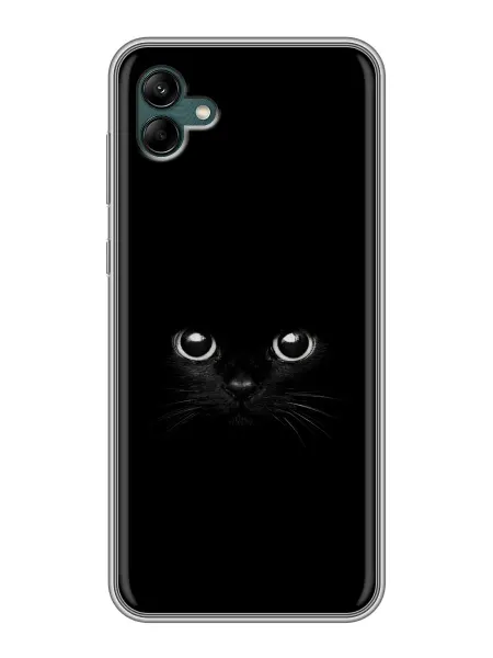 ChesnoCase Чехол на Samsung Galaxy A04 черный котик