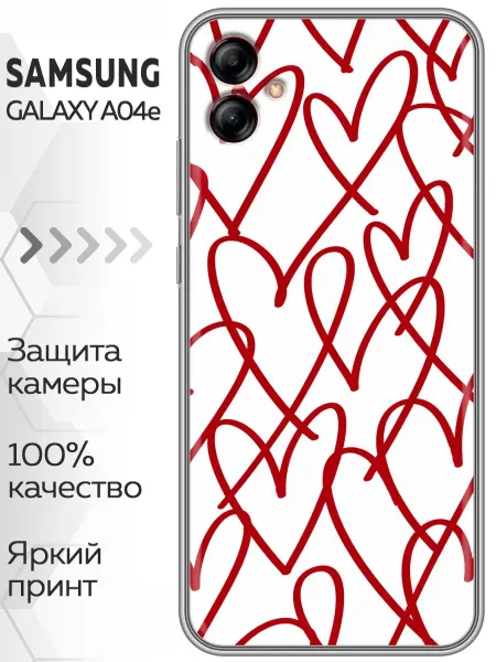 Marketclub Чехол на Samsung Galaxy A04e женский с сердечком