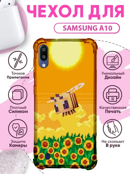 PRINTberries Чехол на SAMSUNG A10 силиконовый с принтом майнкрафт