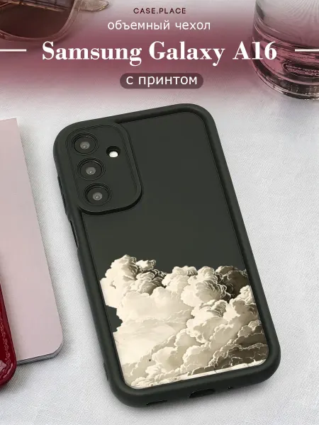 Samsung Чехол на A16 объемный с принтом эстетичный