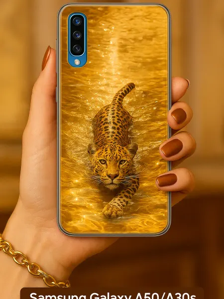ChesnoCase Чехол на Samsung Galaxy A50, А30s женский с леопардом