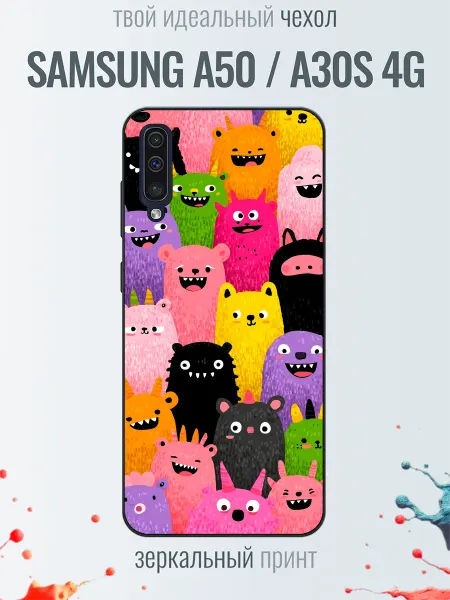 TrendyCase67 Чехол на Samsung A50 принт монстрики