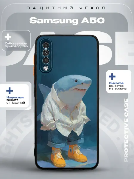 ZLStore Чехол на Samsung A50 с принтом акула