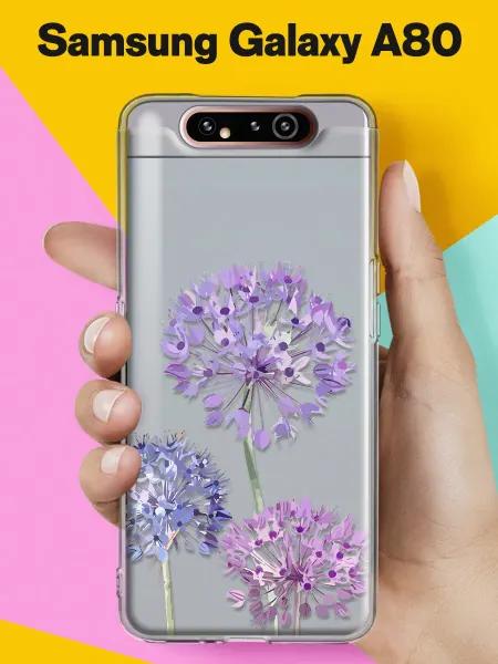 Samsung Чехол на A80 с принтом Сферические цветы