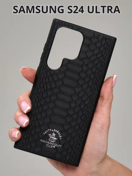 AksPhone Чехол на Samsung S24 Ultra рептилия черный накладка