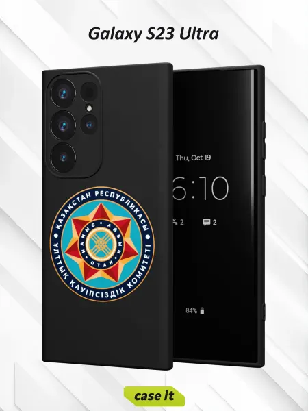 Case it Чехол на Samsung S23 Ultraс принтом Казахстан звезда