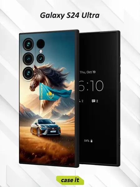 Case it Чехол на Samsung S24 Ultraс принтом Эмблема Казахстан